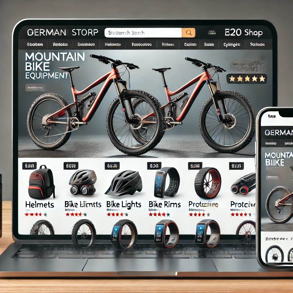 Schlüsselfertiger Onlineshop für Mountainbike-Ausrüstung