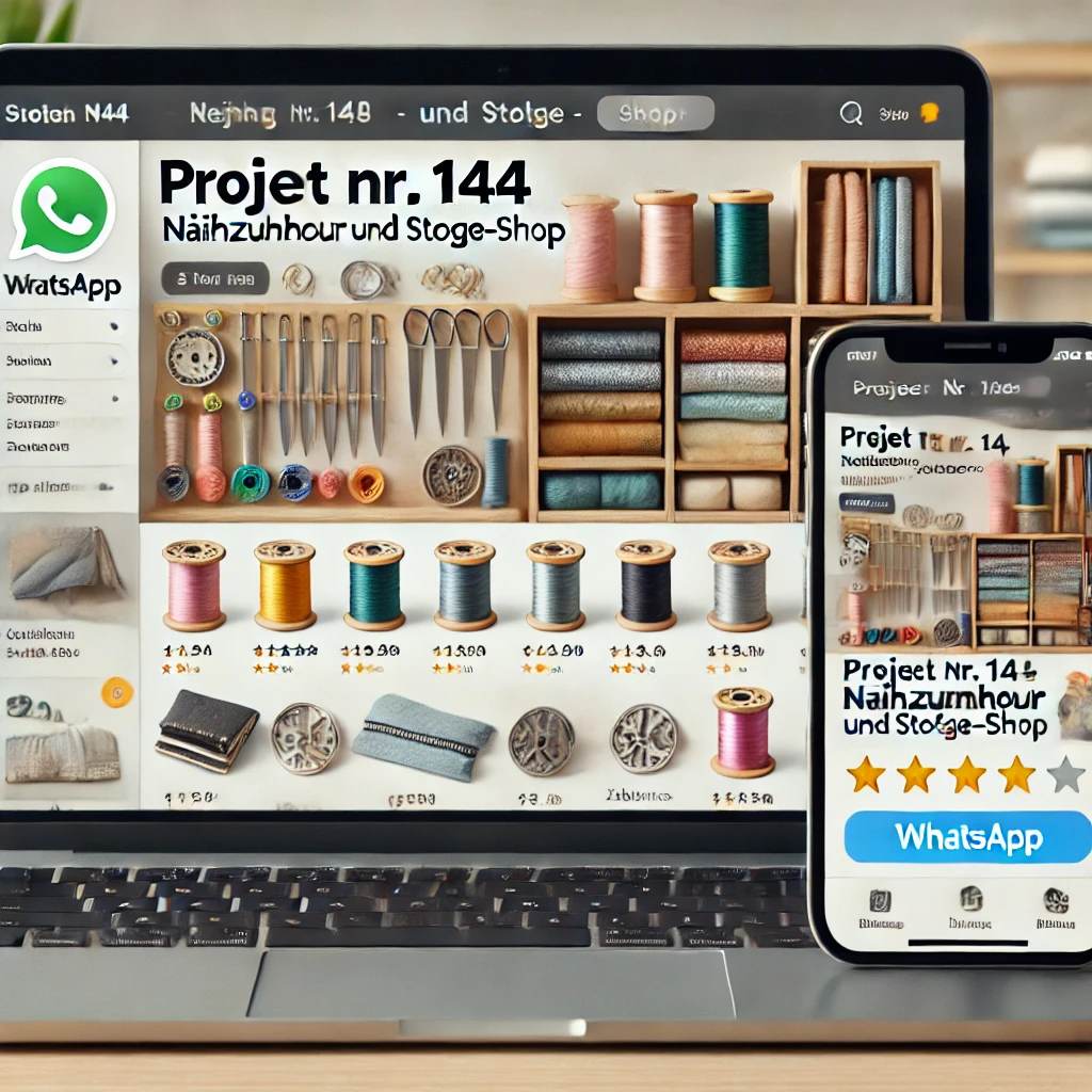Schlüsselfertiger Onlineshop für Nähzubehör und Stoffe