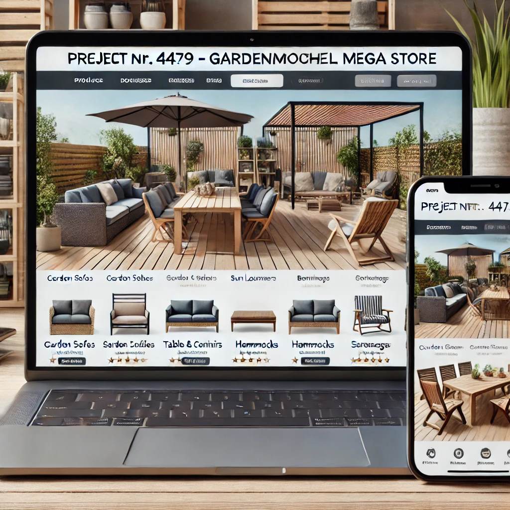 Schlüsselfertiger Onlineshop – Gartenmöbel für Garten & Terrasse