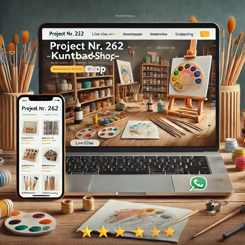 Schlüsselfertiger Onlineshop für Kunstbedarf – Ihr Start ins Business