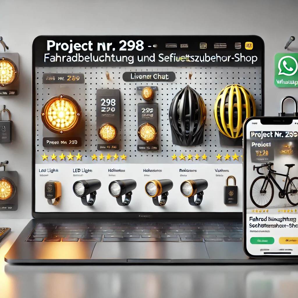 Schlüsselfertiger Onlineshop für Fahrradbeleuchtung & Sicherheit