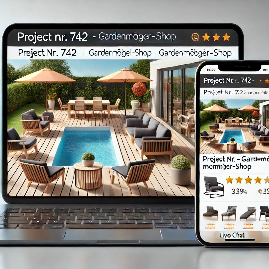 Schlüsselfertiger Onlineshop für Gartenmöbel