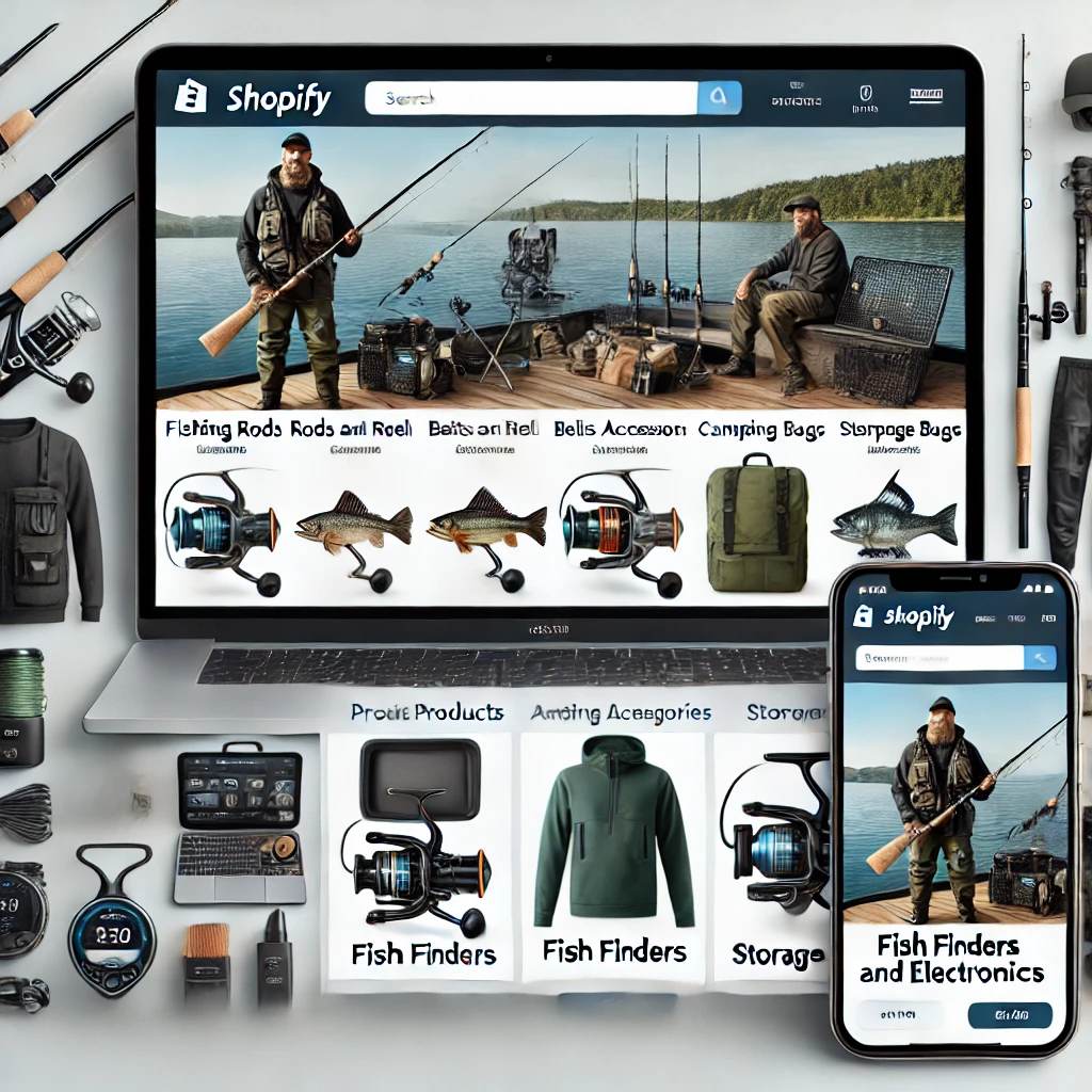 Schlüsselfertiger Onlineshop für Anglerbedarf