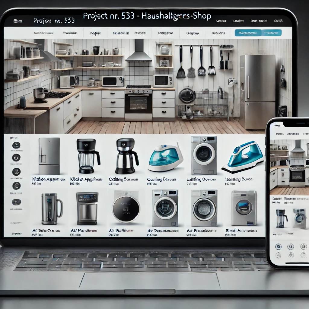 Schlüsselfertiger Onlineshop für Haushaltsgeräte