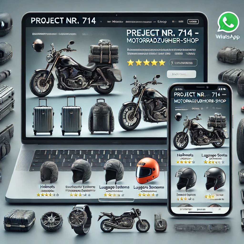 Boutique en ligne clé en main d'accessoires moto