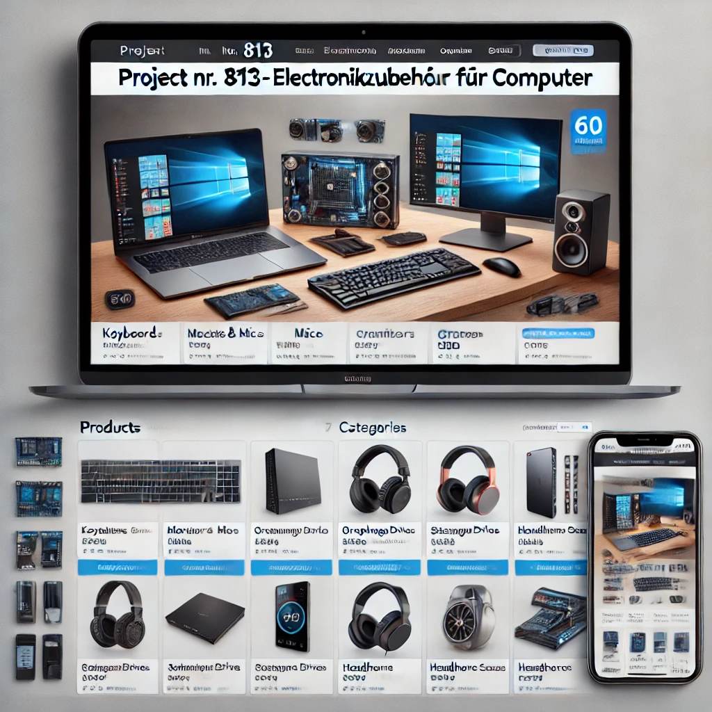 Schlüsselfertiger Onlineshop für Elektronikzubehör