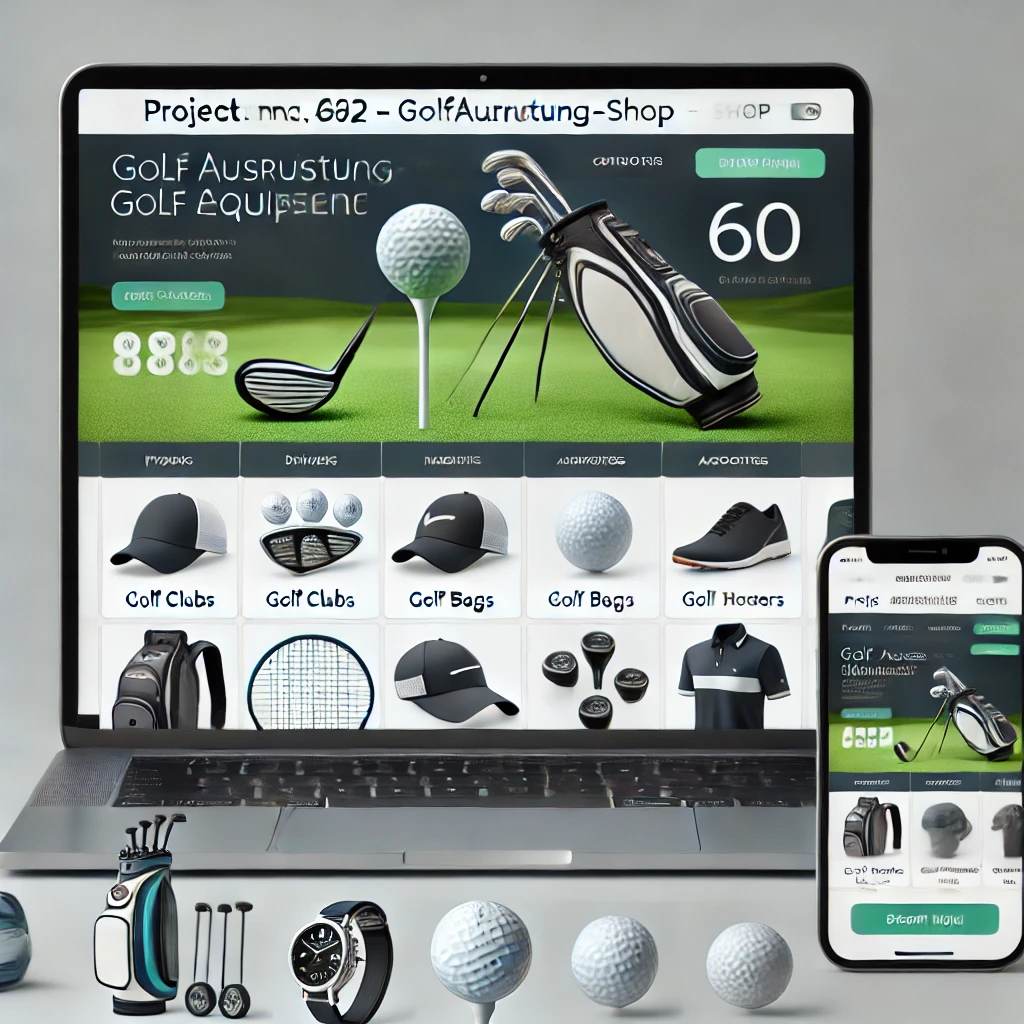 Schlüsselfertiger Onlineshop für Golfausrüstung