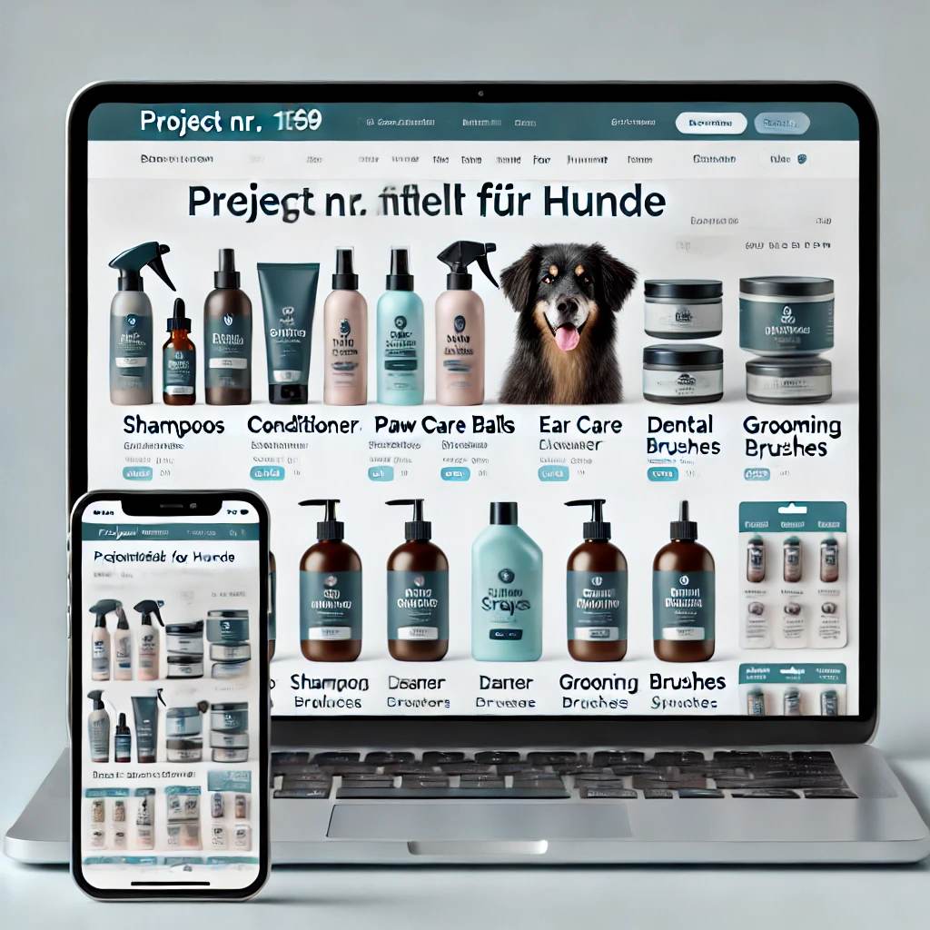 Schlüsselfertiger Onlineshop für Hundepflege