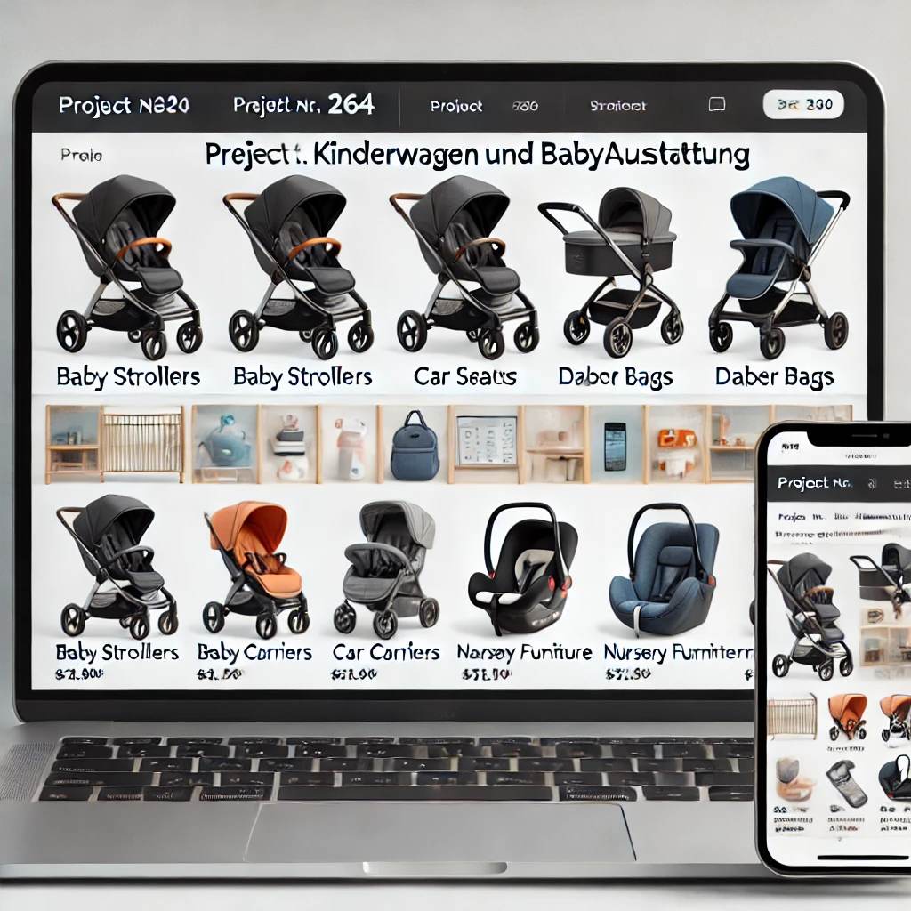 Schlüsselfertiger Onlineshop für Kinderwagen & Babyausstattung