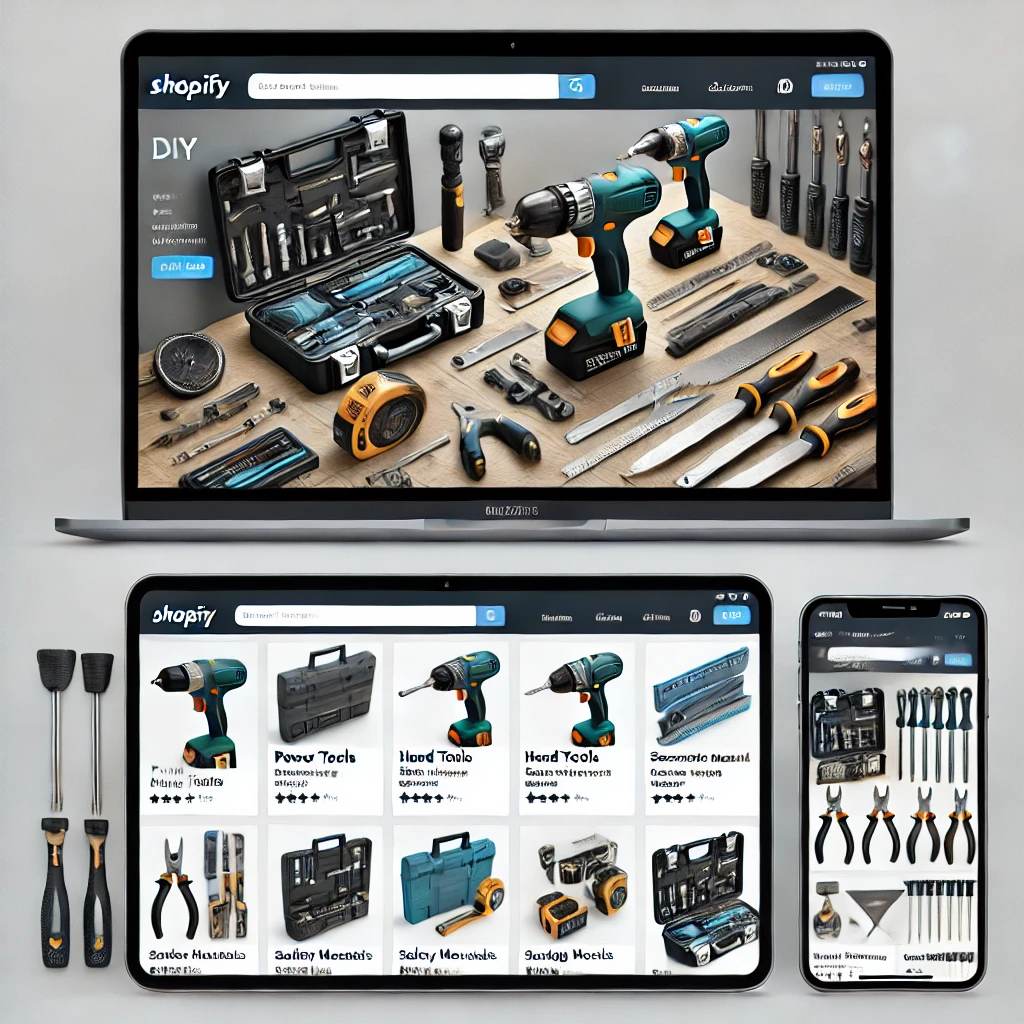 Schlüsselfertiger Onlineshop für Heimwerker-Werkzeuge