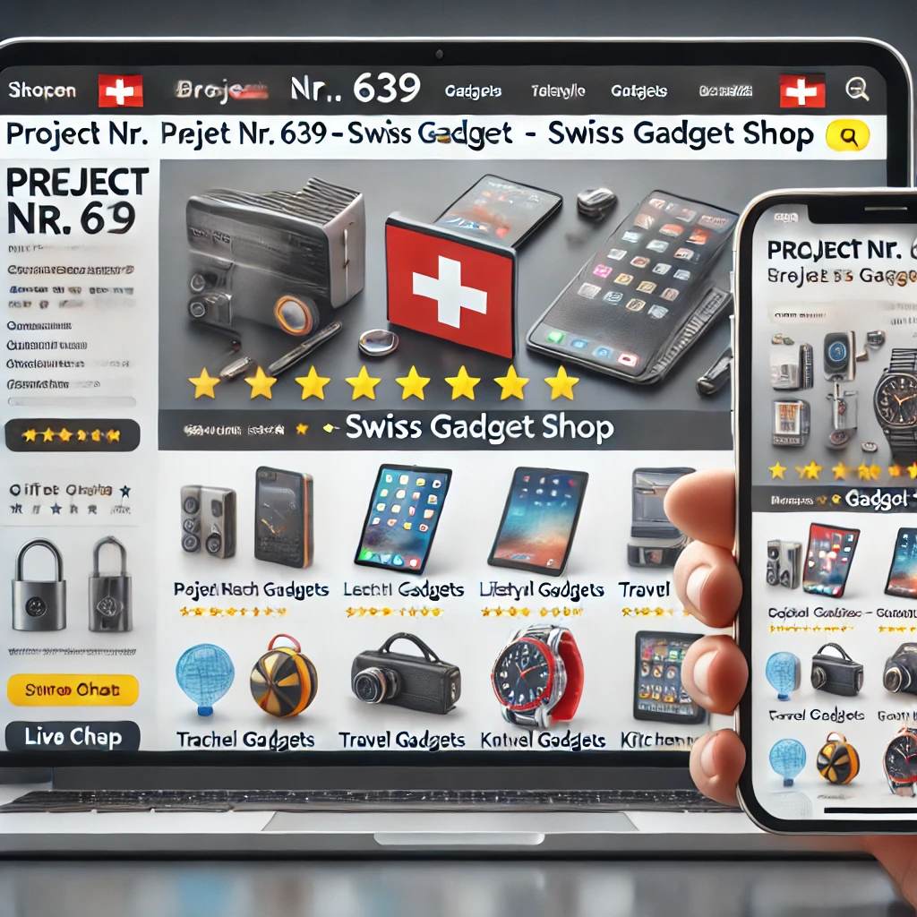 Schlüsselfertiger Onlineshop für Gadgets – Swiss Gadget Shop