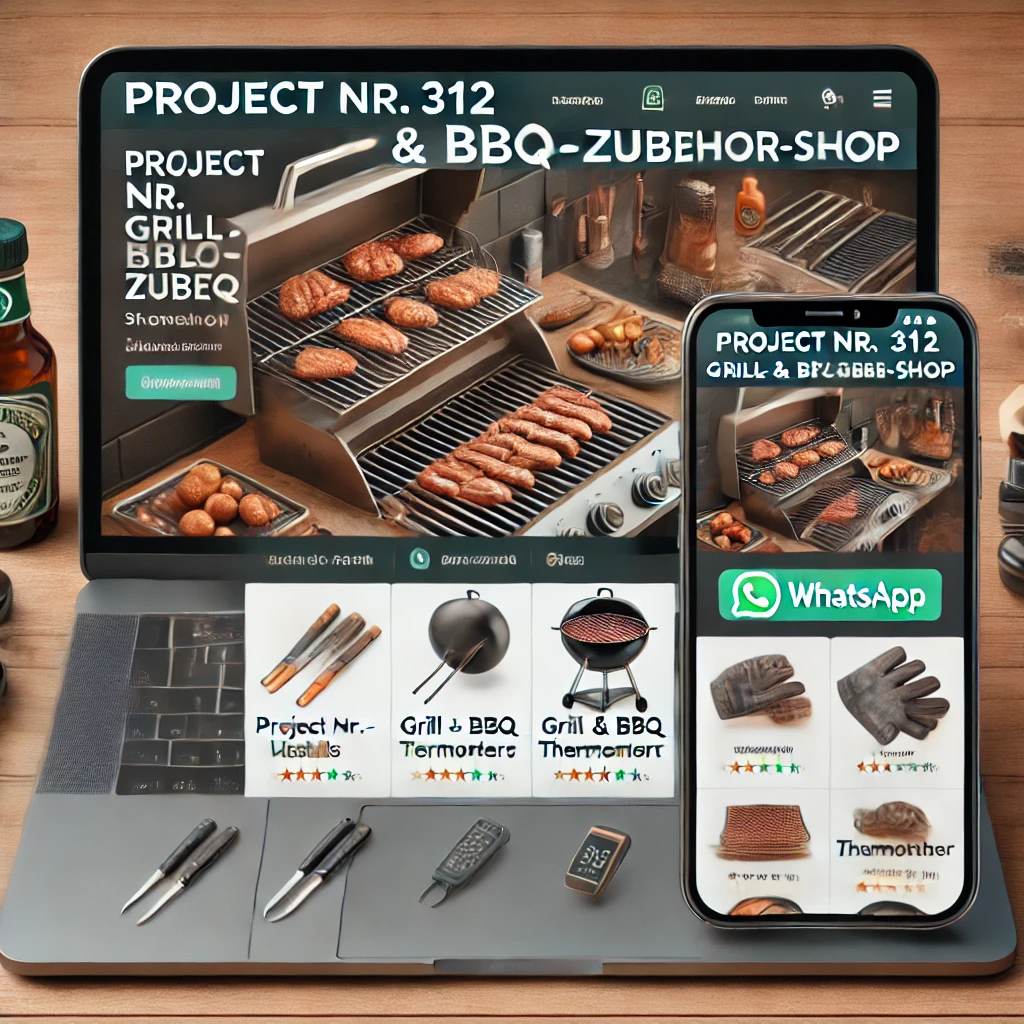 Schlüsselfertiger Onlineshop für Grill- & BBQ-Zubehör