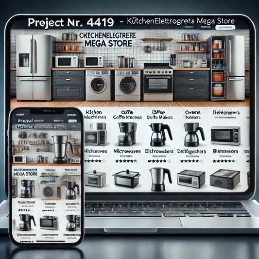 Schlüsselfertiger Onlineshop – Küchenelektrogeräte für moderne Haushalte