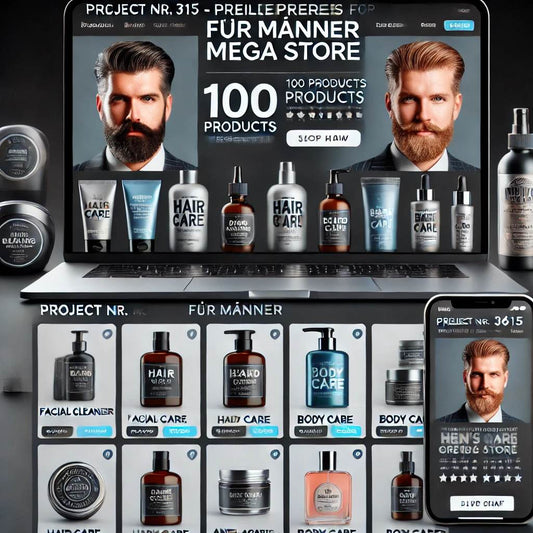 Schlüsselfertiger Onlineshop – Pflegeprodukte für Männer