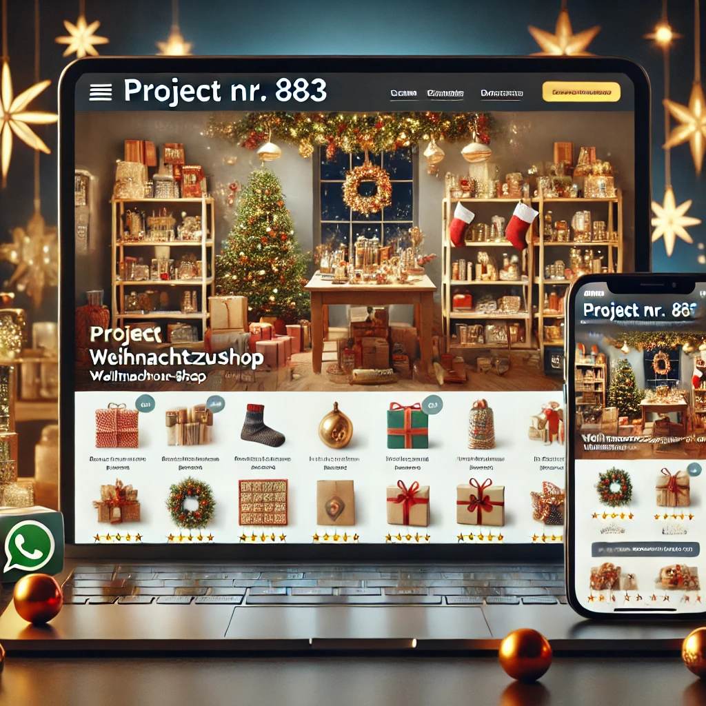 Schlüsselfertiger Onlineshop für Weihnachtszubehör
