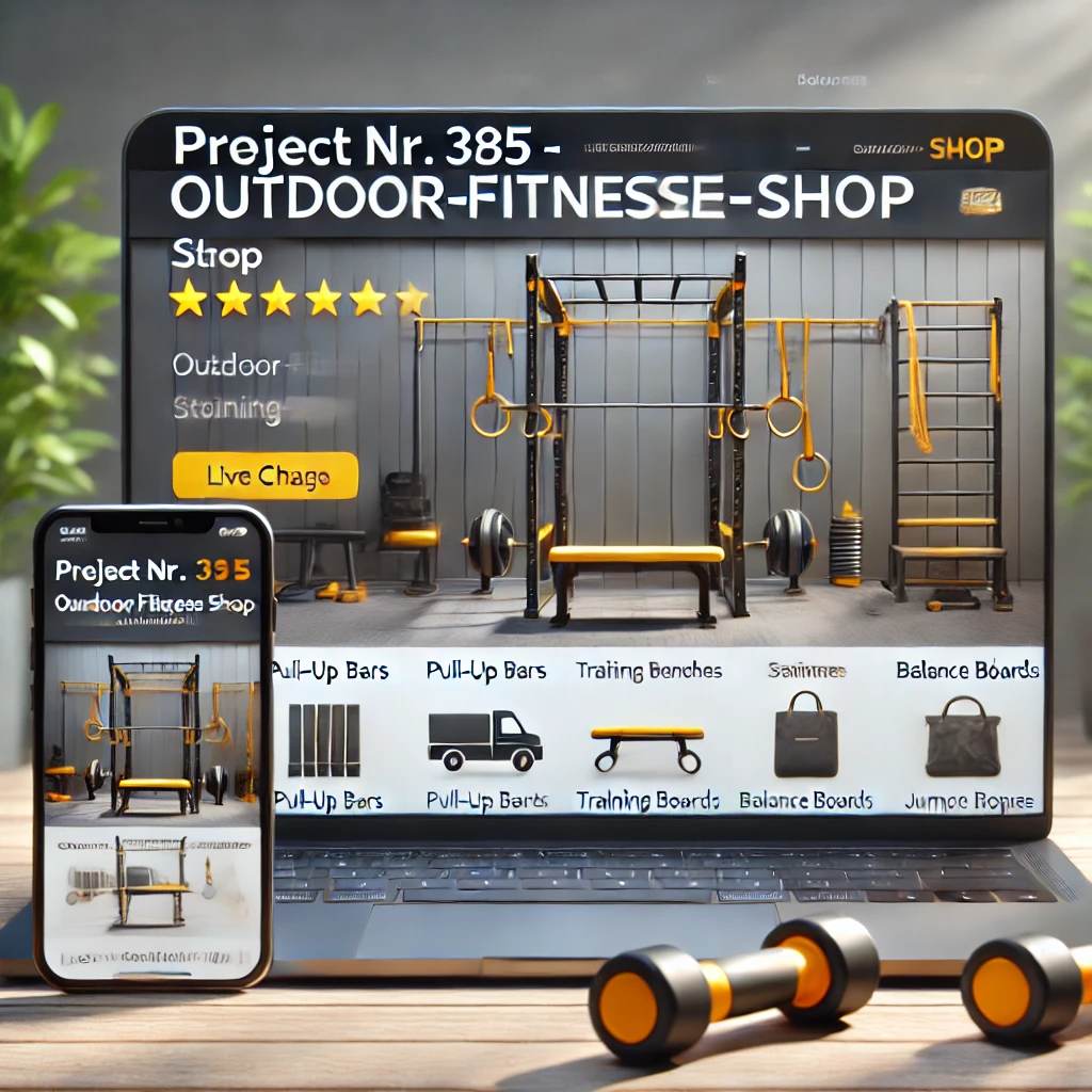 Schlüsselfertiger Onlineshop für Outdoor-Fitnessgeräte
