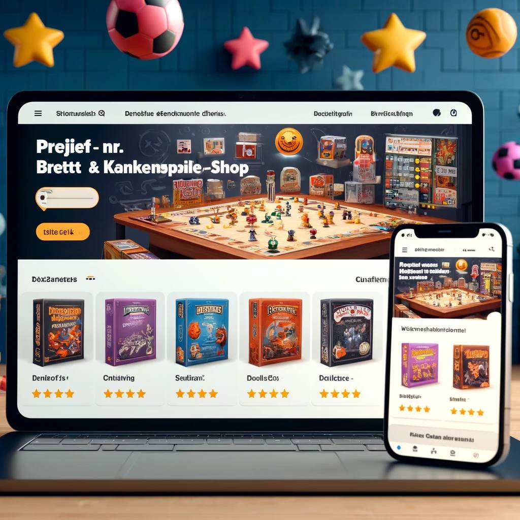 Schlüsselfertiger Onlineshop für Brett- und Kartenspiele