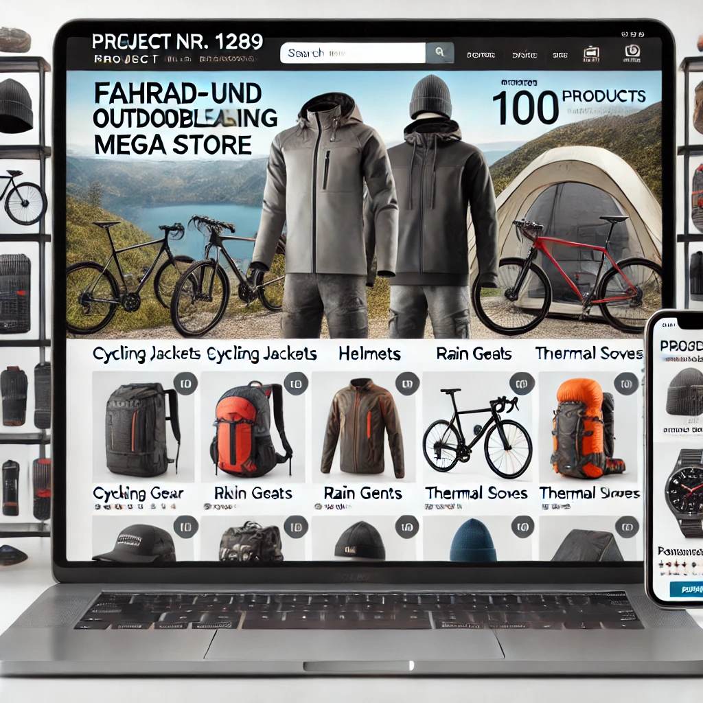Schlüsselfertiger Onlineshop für Fahrrad- & Outdoorbekleidung