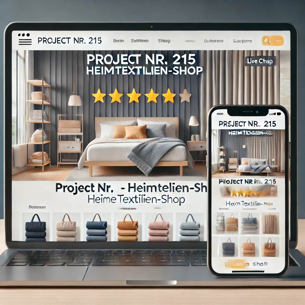 Schlüsselfertiger Onlineshop für Heimtextilien