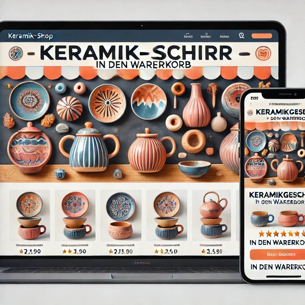 Turnkey online shop for handmade ceramic tableware
