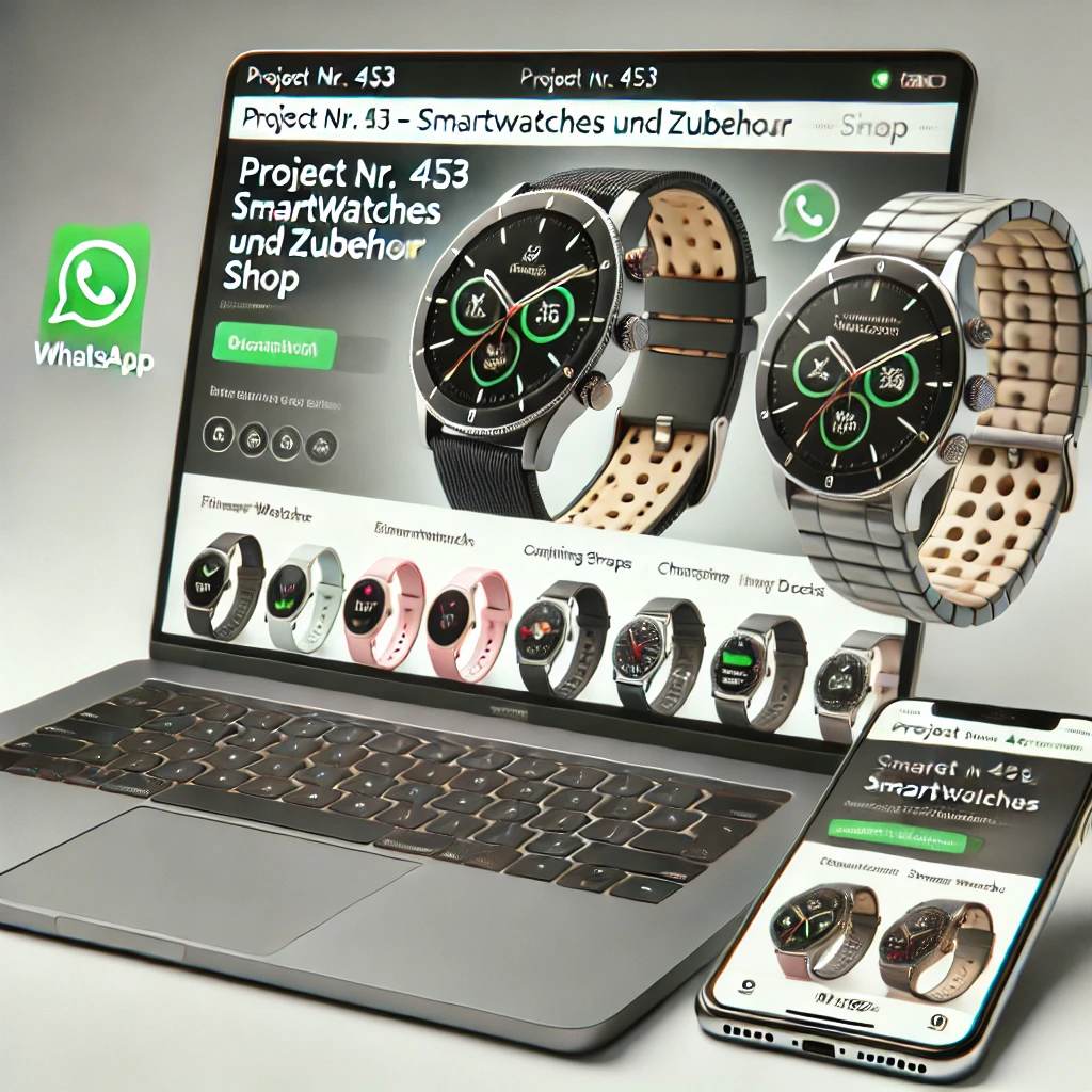Schlüsselfertiger Onlineshop für Smartwatches und Zubehör