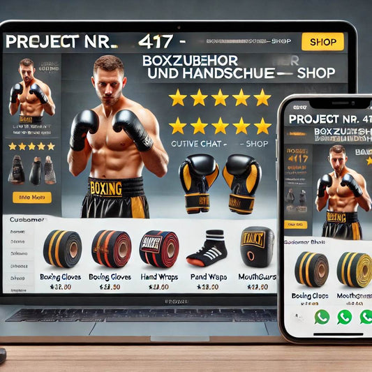 Schlüsselfertiger Onlineshop für Boxzubehör und Handschuhe