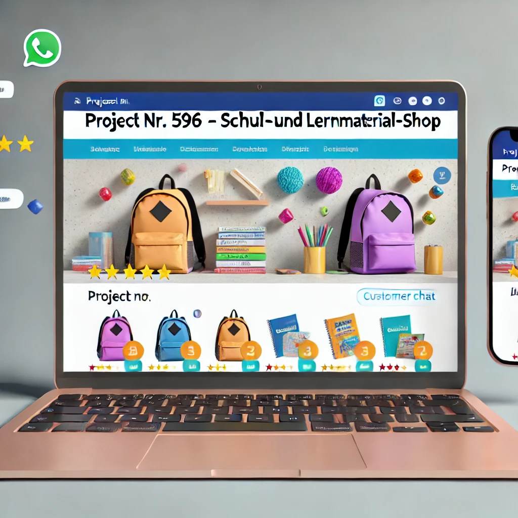 Schlüsselfertiger Onlineshop für Schul- und Lernmaterial