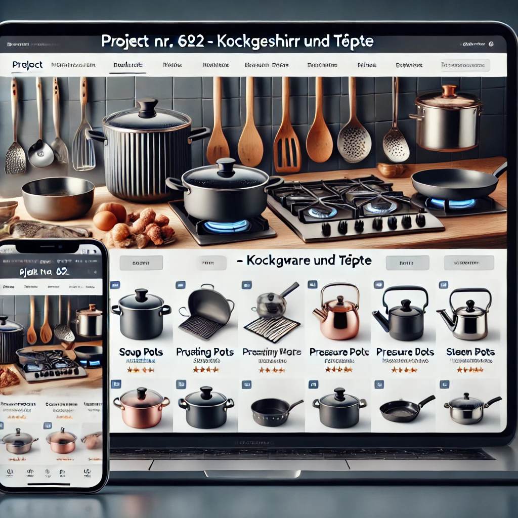 Schlüsselfertiger Onlineshop für Kochgeschirr & Töpfe