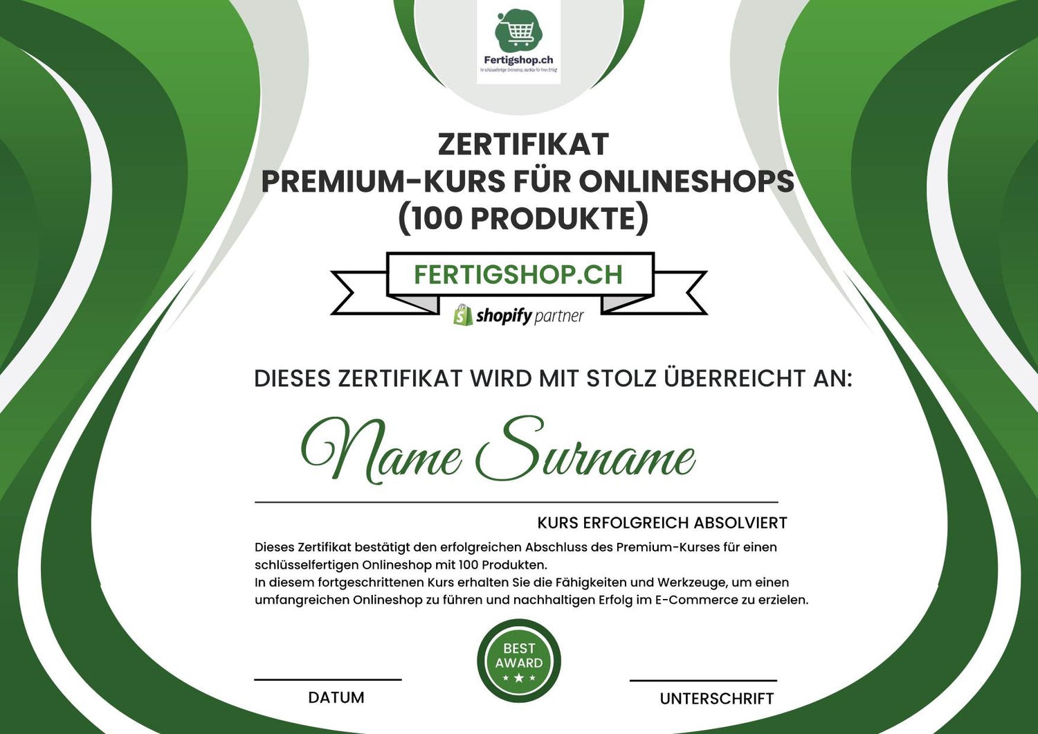 100 Produkte Onlineshop
