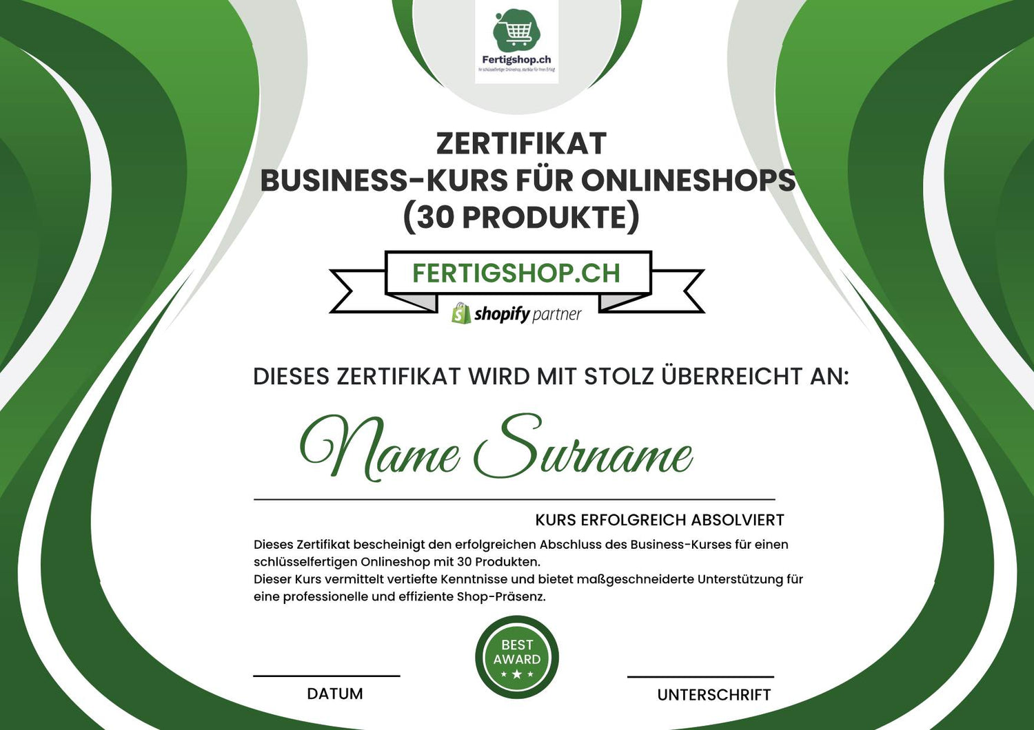30 Produkte Onlineshop